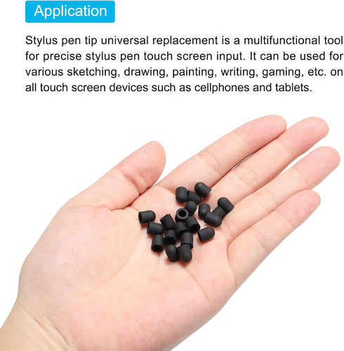 MECCANIXITY 100pcs 5.5mm Stylus Pen Fine Tips Conductive Rubber Capacitive Touch Screen Pens Tip Soft Universal Replacement...