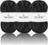 NICEEC 3 Skeins Soft Chenille Yarn Blanket Yarn for Knitting Fancy Yarn for Crochet Weaving DIY Craft Total Length 3×85m (3×93yds, 3×50g)_Black...