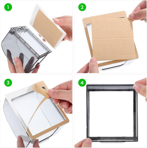86 Type Waterproof Socket Cover Plastic Wall Outlet Safety Outlet Cover Box Cover Weatherproof Electrical Outlet Cover for Home Improvement Transp...