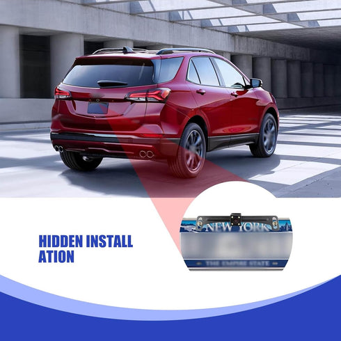Pack-1 Car Rear View Camera Bracket, Multifunctional Waterproof Durable Metal Vehicle License Plate Mount with Installation Tools, Universal Autom...
