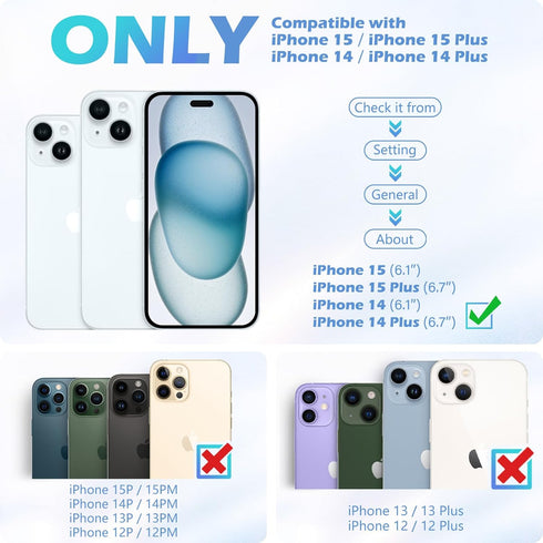 imluckies for iPhone 15 - iPhone 15 Plus Camera Lens Protector Bling, HD Clear Aluminum Alloy Individual Ring, 9H Tempered Glass Camera Back Scree...