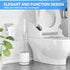 Toilet Brush, Toilet Brush and Holder with 304 Stainless Steel Handle, Space Saving Toilet Bowl Brush for Storage, Durable Bristles Toilet Scrubbe...