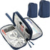 2 Pack Travel Organizer Pouch Electronic Accessories Carry Case Portable Waterproof Double Layers Storage Bag for Cable, Cord, USB Charger, Phone,...