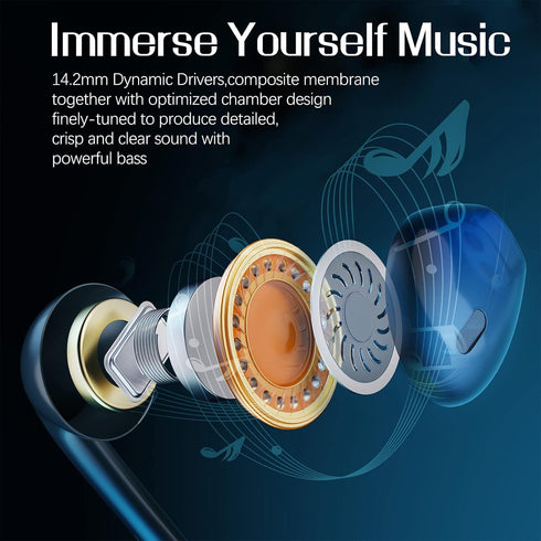 USB Earbuds with Microphone for PC Laptop, 2M/6.5ft USB Headset with Microphone for PC, USB Headphones for Computer Laptop PC PS4 PS5 Notebook Des...
