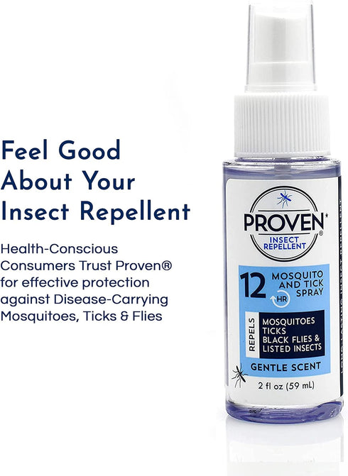 Proven Insect Repellent Spray – Keep Mosquitoes, Ticks and Flies Off, DEET Alternative Repellent, Up to 14-Hour Protection, Great for Camping or H...