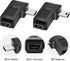 UCEC USB 2.0 Adapter Plug, Mini USB to Mini USB, Left and Right Angle Mini to Mini - Male to Female - Pack of 2...