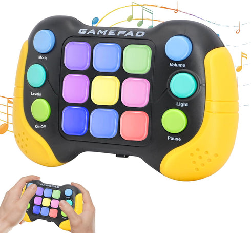 Quick Push Pop Game - 5 Mode Electric Fast Push Handheld Games Sensory Button Light up Toys with 7 Color Lights, Party Toys for Kids Teens Adults ...