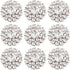 AHANDMAKER 30 Pcs Rhinestone Buttons Embellishments, 19mm Silver Flower Flatback Rhinestone Buttons, Crystal Button Embellishments for Crafts Jewe...