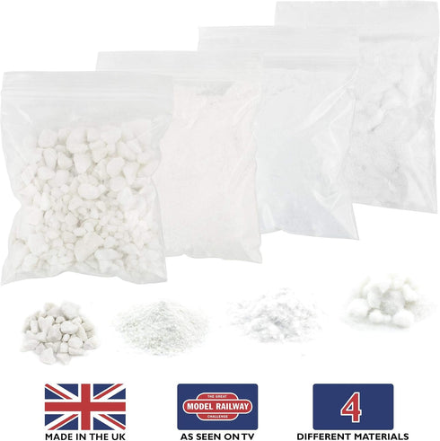 War World Gaming Winter Snow Miniature Basing Kit – Wargame Themed Tabletop Layout Terrain Scenery Landscape Model Modelling Figure Diorama Displa...