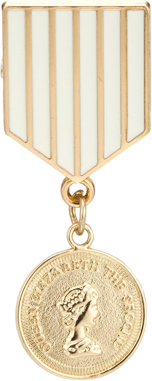Knighthood Men's Queen Elizabeth Honorary Lapel Pin Brooch Badge Golden...