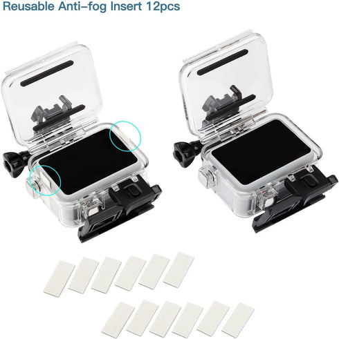 D&F Waterproof Housing Case for HERO7 White & Hero 7 Silver, 30M Underwater Photography Protective Shell with Screen Protector Films and Anti-Fog ...