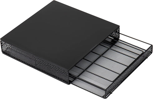 Mind Reader Single Serve Coffee Pod Drawer, 36 Pod Capacity, Countertop Organizer, Metal, 12.75" L x 13" W x 3" H, Black...