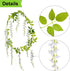 Lvydec Wisteria Artificial Flowers Garland, 4Pcs Total 28.8ft White Artificial Wisteria Vine Silk Hanging Flower for Home Garden Outdoor Ceremony ...
