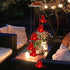 Solar Red Bird Wind Chimes, Color Changing Solar Powered Red Cardinal Bird Wind Chime Wind Moblie LED Light, Mobile Hanging Wind Chimes Portable O...