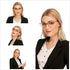 DOOViC Computer Reading Glasses Blue Light Blocking Anti Eyestrain Fashion Cat Eye Spring Hinge Readers for Women 1.75 Strength...