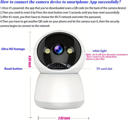 Indoor Security Camera 2K, 3MP Pet Camera with Phone App, WiFi 2.4GHz/5G Home Security Camera Pan Tilt with Night Vision, 24/7, 2-Way Talk, Motion...