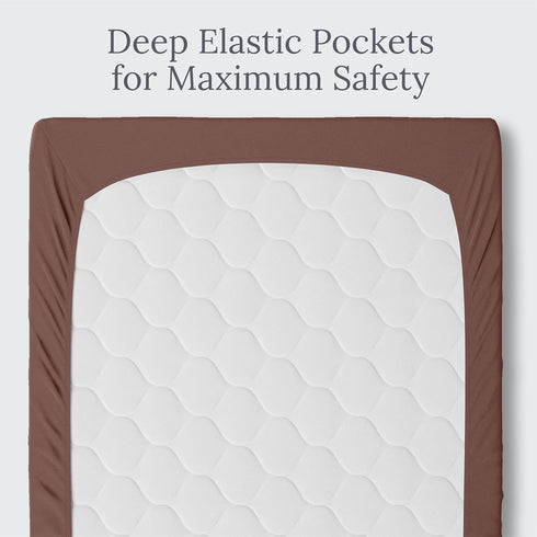 Natemia 100% Organic Cotton Crib Sheets for Boys and Girls - Made in Turkey, Silky Soft and Hypoallergenic, Baby Crib Sheets Neutral, Toddler Bed ...