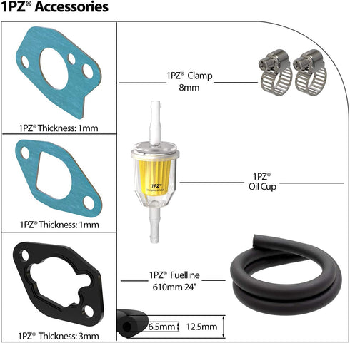 1PZ UM8-CT3 Carburetor Carb Replacement for Honda HS522 HS55 HS521 HS55K1 HS55K2 snowblower...