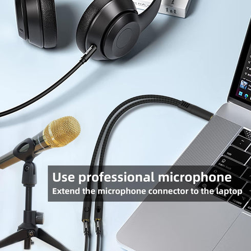 Headphone Splitter Adapter, 3-in-1 Pack 3.5mm Male to 2 Port 3.5mm Female & 3.5mm Female to 2 Port 3.5mm Male Aux Stereo Y Jack Cable for PS4, Xbo...