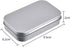 3 Pack 3.75 by 2.45 by 0.8 Inch Silver Metal Rectangular Empty Hinged Tins Box Containers with Lids Mini Portable Box Small Storage Kit, Home Orga...