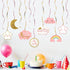 LINGTEER Twinkle Twinkle Little Star Swirls Streamers - Cheers to Baby Shower Birthday Party Hanging Decorations - Girl....