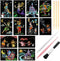 Magic Scratch Art Paper(7.9"x5.5") Rainbow Landscape Engraving Art Mini Scratchboard DIY Pads for Adults and Kids, Crafts Set: 12 Sheets Scratch P...