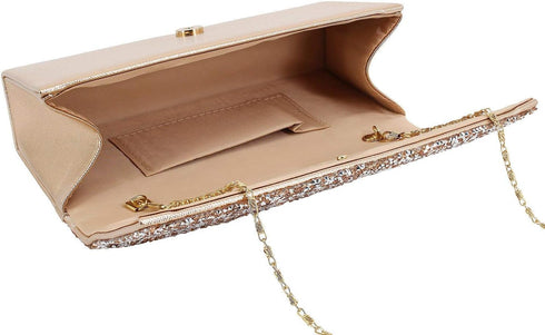 Naimo Bling Shiny Rhinestone Wedding Evening Party Clutch Handbag Purse...