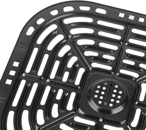 Air Fryer Grill Plate Fryer Replacement Grill Pan, Sturdy 304 Stainless Steel Grill Pan Tray Replacement Parts with Rubber Feet, Nonstick Grill Bo...
