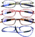 AQWANO 4 Pack Computer Reading Glasses Blue Light Blocking Lightweight TR90 Flexible Frame UV Protection Readers for Women Men +2.5...