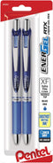 Pentel EnerGel RTX Retractable Liquid Gel Pen, 0.3 mm Needle Tip, Blue Ink, Pack of 2...