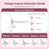 Flange Sizing Kit with 10PCS Flange Inserts 13/15/17/19/21mm, Nipple Measurement Tool Ruler, Cleaning Brush, Silicone Flange Insert Kit for 24mm M...