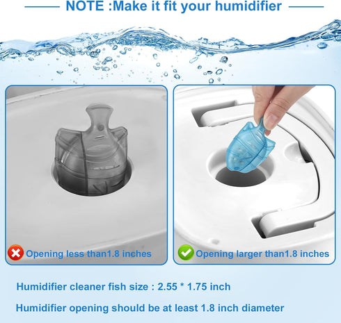 10PC Humidifier Cleaner Fish Universal Humidifier Tank Cleaner Works in All humidifiers and Fish Tanks Purifies Water, Prevent Hard Water Build-Up...