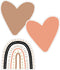 Schoolgirl Style Simply Stylish 36-Piece Heart and Boho Rainbow Bulletin Board Cutouts, Boho Hearts and Boho Rainbow Cutouts for Bulletin Board, B...