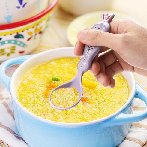 Ceramic Soup Spoons Set of 6, Asian Soup Spoon, Cute Soup Spoons Set for Soups, Ramen, Stews, Cereal...