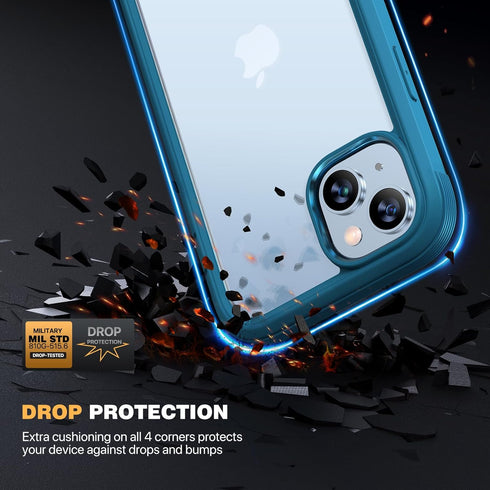Diaclara Designed for iPhone 15 Case, Full Body Rugged Case with Built-in Touch Sensitive Anti-Scratch Screen Protector, with Camera Lens Protecto...