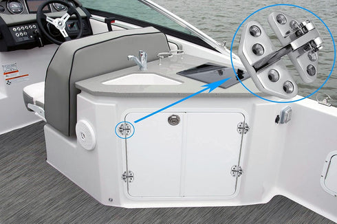 Ship RV accessories Yacht hardware Marine Hatch Hinge Heavy Duty Long Reach 316 Marine Grade Stainless Steel Hinge with Removable Pin 2.75" x 2.6"...