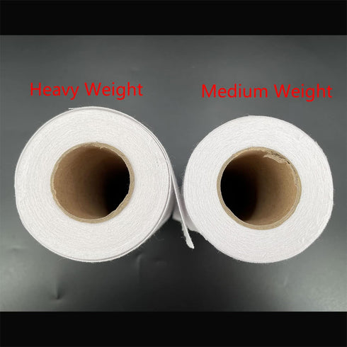 PLANTIONAL Woven Cotton Iron-On Fusible Interfacing: 10.6 inch X 10 Yards White Heavy Weight 100% Cotton Single-Sided Interfacing for t-Shirt Quil...