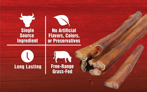 Bully Stick,4-6" Single-Ingredient, Premium, All-Natural Grass-Fed Bull Stick, Long Lasting Dog Chew for Aggressive Chewers - 2.2 oz | for Small D...