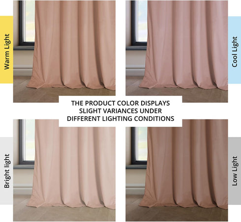 HPD Half Price Drapes Heritage Plush Velvet Curtains 108 Inches Long Room Darkening Curtains for Bedroom & Living Room 50W x 108L, (1 Panel), Peac...