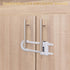 4 Pack U-Shaped Sliding Cabinet Locks Multifunctional Child Safety Lock Adjustable Baby Proof Clips for Home Cabinets Refrigerator Doors Cabinet K...