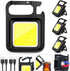 Keychain Flashlights Cob Keychain Work Light 4 Light Modes Small Emergency Light with Folding Bracket Bottle Opener for Fishing,Camping and Walkin...