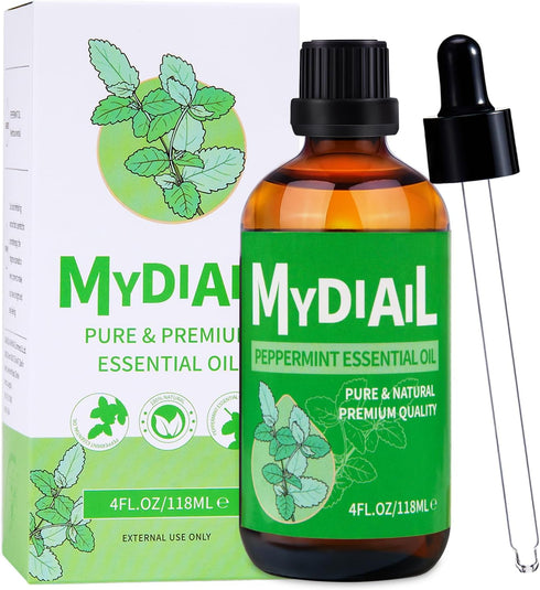Peppermint Essential Oil 4OZ Peppermint Oil for Diffuser, DIY & Home Cleaning, Massage, Aromatherapy - 118ml...
