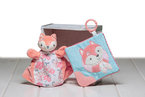 Mary Meyer Crinkle Teether Toy with Baby Paper and Squeaker, 6 x 6-Inches, Sweet n Sassy Fox...