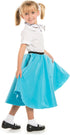 1950s Turquoise Poodle Skirt for Girls with Musical Note Printed Scarf | Blue Sock Hop Skirt | One Size | 1950s Costumes for Girls...