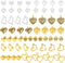 PH PandaHall 150 Pcs 15 Styles Heart Charms, Alloy Heart Pendants Tibetan Style Thank You Charms for Jewelry Earring Bracelet Necklace Pendant Mak...