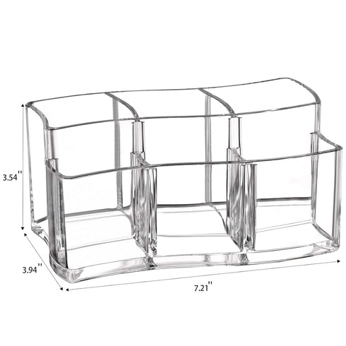 Tbestmax 6 Slot Acrylic Makeup Brushes Holder Organizer, Clear Eyebrow Pen Container Cosmetics Storage...