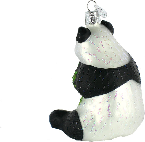 Old World Christmas Ornaments: Panda Glass Blown Ornaments for Christmas Tree...