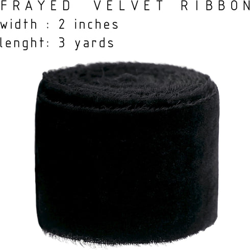 GROOVELY Velvet Ribbon for Halloween Decor, Halloween Ribbons, Black Ribbon for Christmas Tree Ribbon Garland Christmas Ribbon for Gift Wrapping, ...