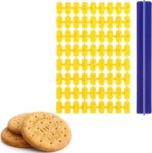 73 pcs Cookie Letter Stamps, Alphabet & Numbers Stamps for Cookie & Cake Decorating, Clay Fondant Stamp Letter Cutters, Fondant Cake Mold DIY Tool...
