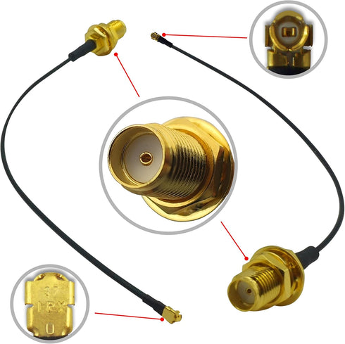 IPEX1 U.FL IPX to SMA Female Pigtail Antenna U.FL IPX Wi-Fi Coaxial Low Loss Cable UFL IPEX 5pcs 6 inch for 4G, 5G, Bluetooth, 900 MHz,GPS, Drone,...